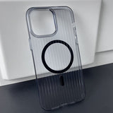 iPhone 13 Pro Max Skal Korrugerad MagSafe Transparent Svart