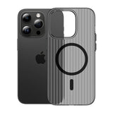 iPhone 13 Pro Max Skal Korrugerad MagSafe Transparent Svart