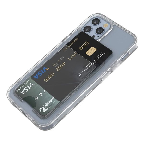Rvelon iPhone 13 Pro Max Skal Korthållare Transparent
