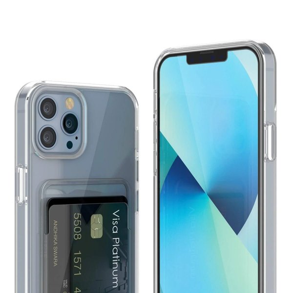 Rvelon iPhone 13 Pro Max Skal Korthållare Transparent