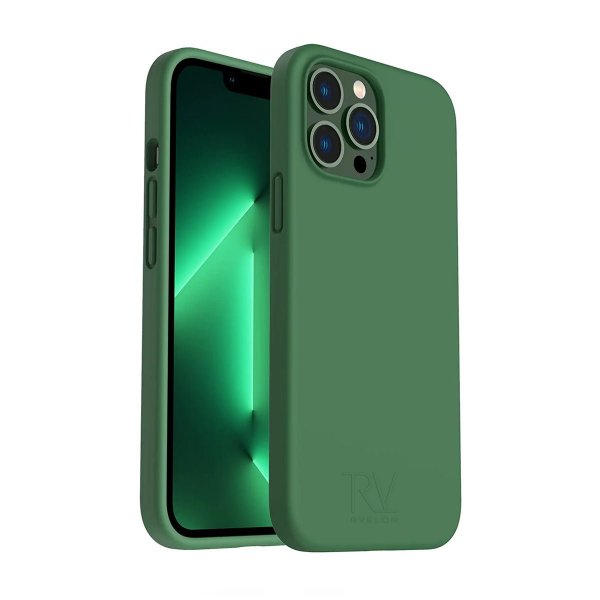 Rvelon iPhone 13 Pro Max Skal Silikon Grön