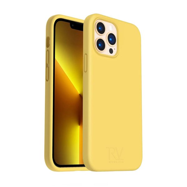 Rvelon iPhone 13 Pro Max Skal Silikon Gul