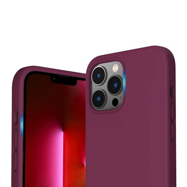 Rvelon iPhone 13 Pro Max Skal Silikon Röd