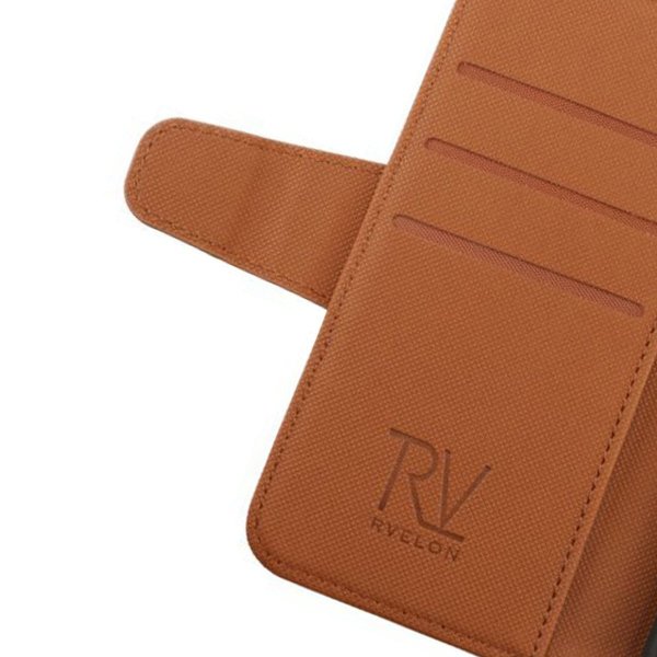 Rvelon iPhone 13 Pro Max Fodral Utfällbart Kortfack Brun