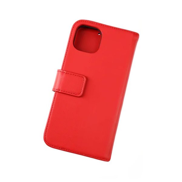 Rvelon iPhone 13 Pro Max Fodral Äkta Läder Röd