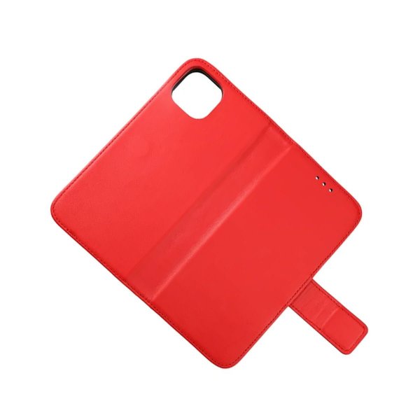 Rvelon iPhone 13 Pro Max Fodral Äkta Läder Röd