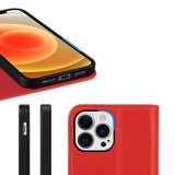 Rvelon iPhone 13 Pro Max Fodral Äkta Läder Röd