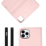 Rvelon iPhone 13 Pro Max Fodral Äkta Läder Rosa