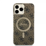Guess iPhone 13 Pro Max Skal 4G Pattern MagSafe Brun