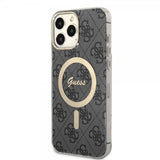 Guess iPhone 13 Pro Max Skal 4G Pattern MagSafe Svart