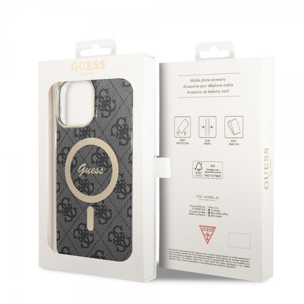 Guess iPhone 13 Pro Max Skal 4G Pattern MagSafe Svart