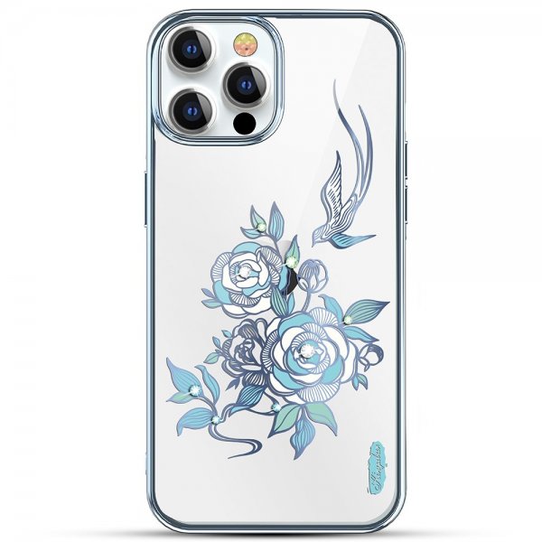 Kingxbar iPhone 13 Pro Max Skal Blommönster Blå