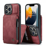 CaseMe iPhone 13 Pro Max Skal C20 Kortfack Dragkedja Röd