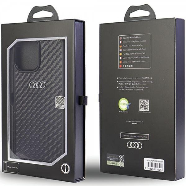 Audi iPhone 13 Pro Max Skal Carbon Fiber Svart