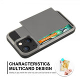 iPhone 13 Pro Max Skal Card Slide Svart