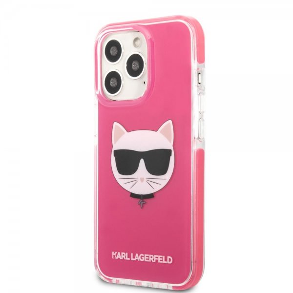 Karl Lagerfeld iPhone 13 Pro Max Skal Choupette Fuchsia