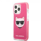 Karl Lagerfeld iPhone 13 Pro Max Skal Choupette Fuchsia
