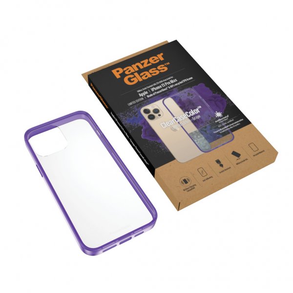 PanzerGlass iPhone 13 Pro Max Skal ClearCase Color Grape
