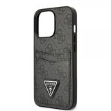 Guess iPhone 13 Pro Max Skal Double Cardslot Metal Triangle Svart