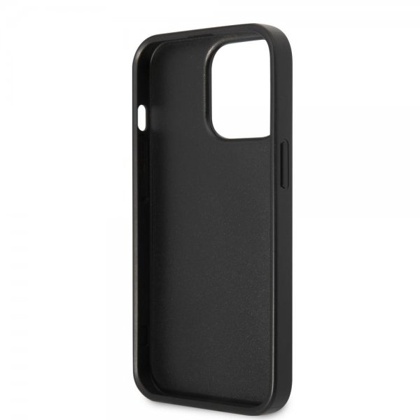 Guess iPhone 13 Pro Max Skal Double Cardslot Metal Triangle Svart