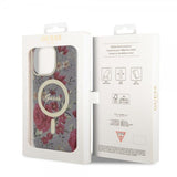 Guess iPhone 13 Pro Max Skal Flower MagSafe Kaki
