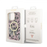 Guess iPhone 13 Pro Max Skal Flower MagSafe Rosa