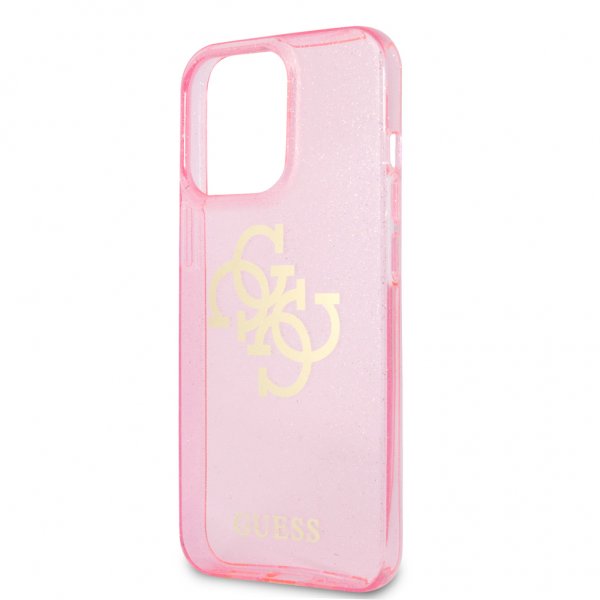 Guess iPhone 13 Pro Max Skal Full Glitter Rosa