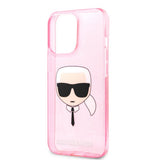 Karl Lagerfeld iPhone 13 Pro Max Skal Full Glitter Rosa