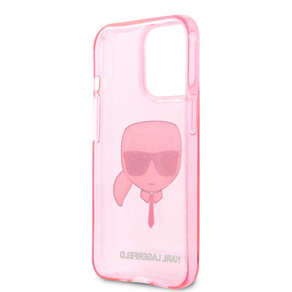 Karl Lagerfeld iPhone 13 Pro Max Skal Full Glitter Rosa