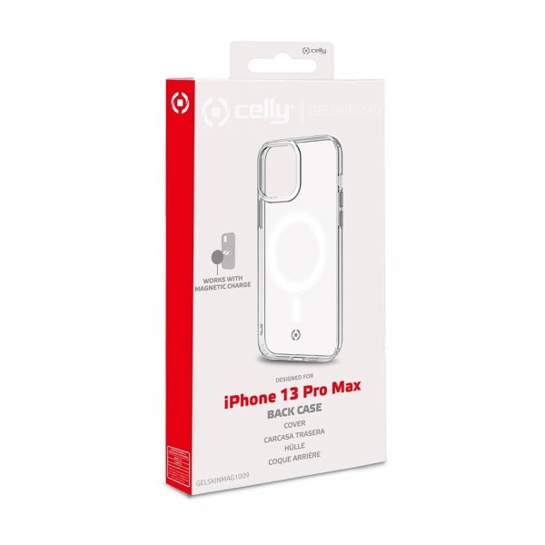 Celly iPhone 13 Pro Max Skal GELSKINMAG MagSafe Transparent