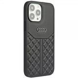 Audi iPhone 13 Pro Max Skal Genuine Leather Case Svart