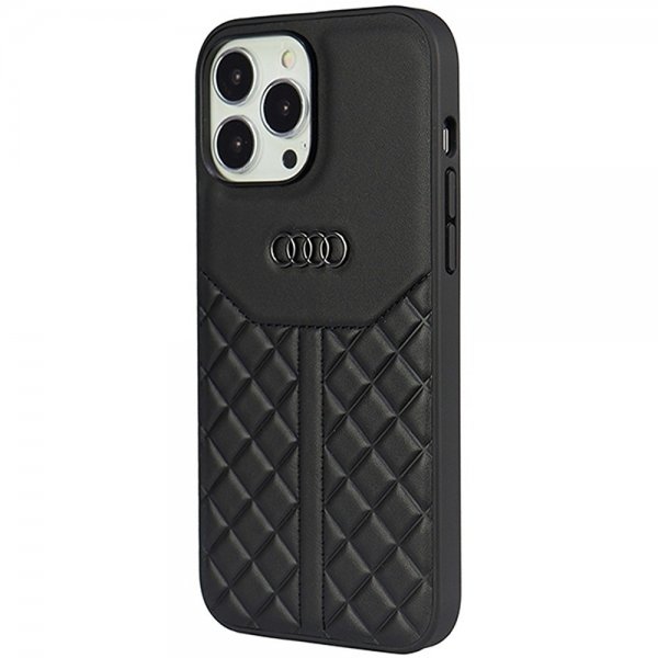 Audi iPhone 13 Pro Max Skal Genuine Leather Case Svart