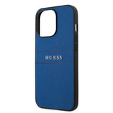 Guess iPhone 13 Pro Max Skal Hot Stamp Metal Logo Blå