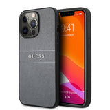 Guess iPhone 13 Pro Max Skal Hot Stamp Metal Logo Grå