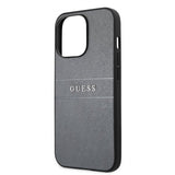 Guess iPhone 13 Pro Max Skal Hot Stamp Metal Logo Grå
