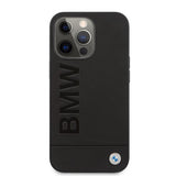 BMW iPhone 13 Pro Max Skal Hot Stamp Metal Logo Svart