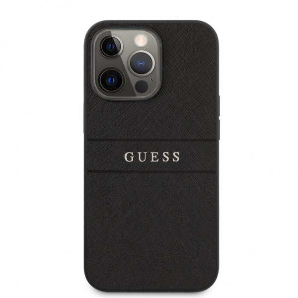 Guess iPhone 13 Pro Max Skal Hot Stamp Metal Logo Svart