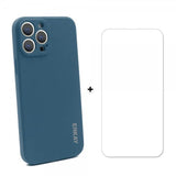 Enkay iPhone 13 Pro Max Skal i Silikon med Skärmskydd Mörkblå