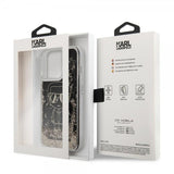 Karl Lagerfeld iPhone 13 Pro Max Skal Liquid Glitter Gatsby Svart