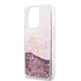 Guess iPhone 13 Pro Max Skal Liquid Glitter Rosa