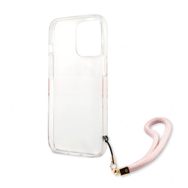 Guess iPhone 13 Pro Max Skal Marble Design Stripe Rosa