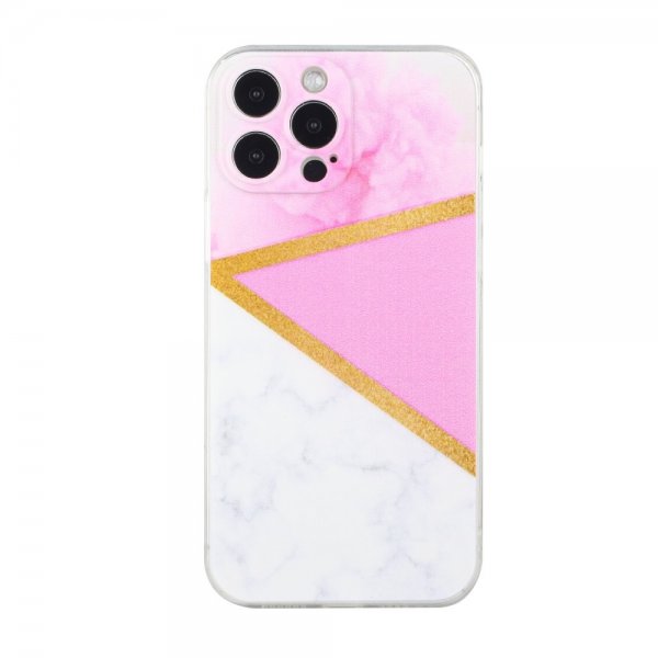iPhone 13 Pro Max Skal Marmormönster Rosa