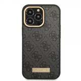Guess iPhone 13 Pro Max Skal Metal Plate Logo MagSafe Svart