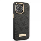 Guess iPhone 13 Pro Max Skal Metal Plate Logo MagSafe Svart