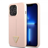 Guess iPhone 13 Pro Max Skal Metal Triangle Rosa