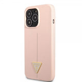 Guess iPhone 13 Pro Max Skal Metal Triangle Rosa