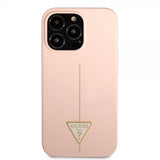 Guess iPhone 13 Pro Max Skal Metal Triangle Rosa