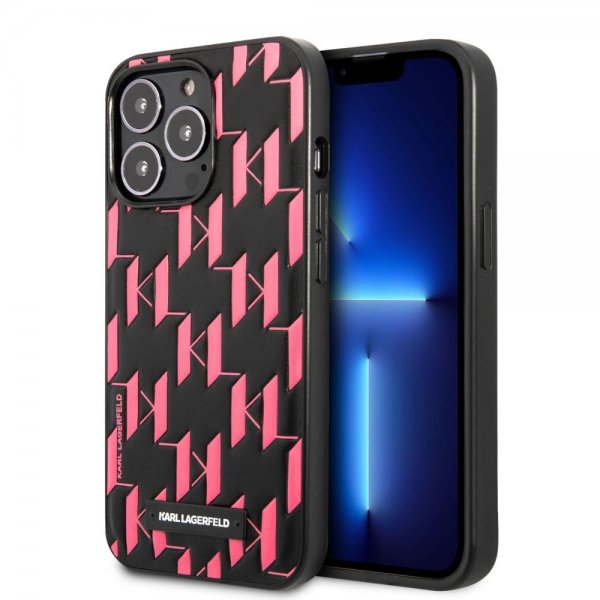 Karl Lagerfeld iPhone 13 Pro Max Skal Monogram Pattern Rosa
