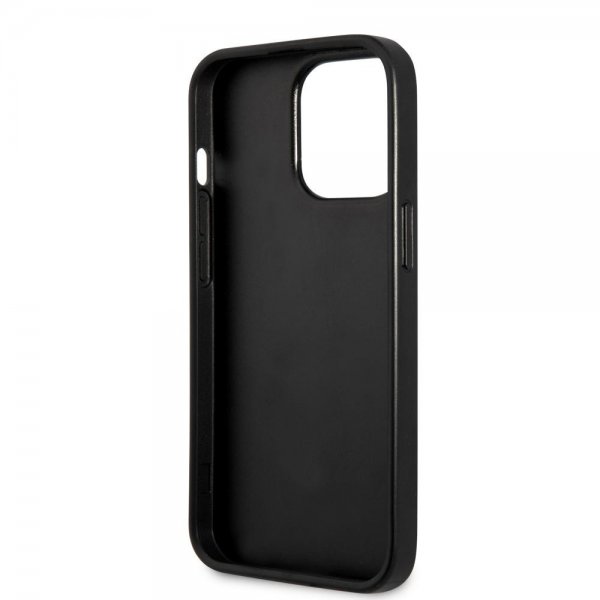 Guess iPhone 13 Pro Max Skal Printed Stripe Bottom Grå