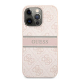 Guess iPhone 13 Pro Max Skal Printed Stripe Rosa